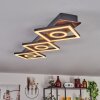 Plafonnier Taboneira LED Brun foncé, Noir, 3 lumières Plafonnier Taboneira LED Brun foncé, Noir, 3 lumières