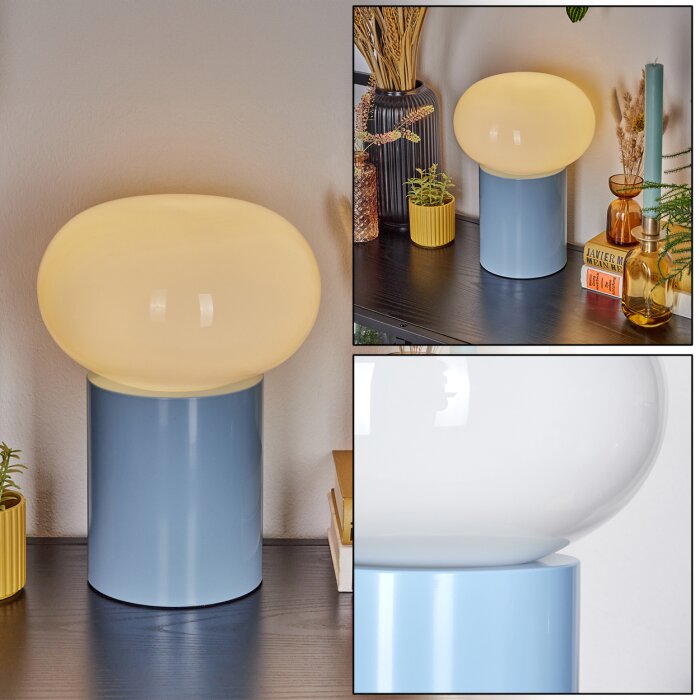Lampe de table Godrie Bleu, 1 lumière Lampe de table Godrie Bleu, 1 lumière
