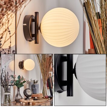 Applique murale - Verre 15 cm Chehalis Blanc, 1 lumière Applique murale - Verre 15 cm Chehalis Blanc, 1 lumière