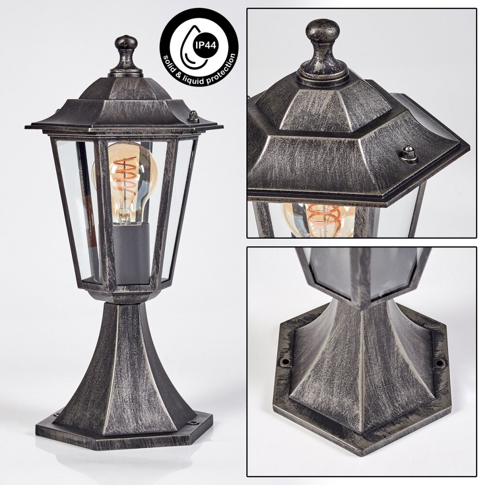 Borne lumineuse Loria Noir, Argenté, 1 lumière main product photo