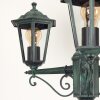 Réverbère Loria Vert, Noir, 3 lumières