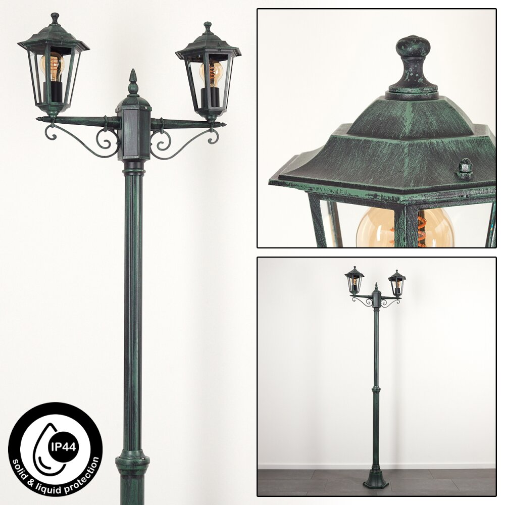 Réverbère Loria Vert, Noir, 2 lumières main product photo