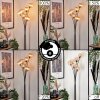Lampadaire - Verre 12 cm Bernado Ambre, 6 lumières