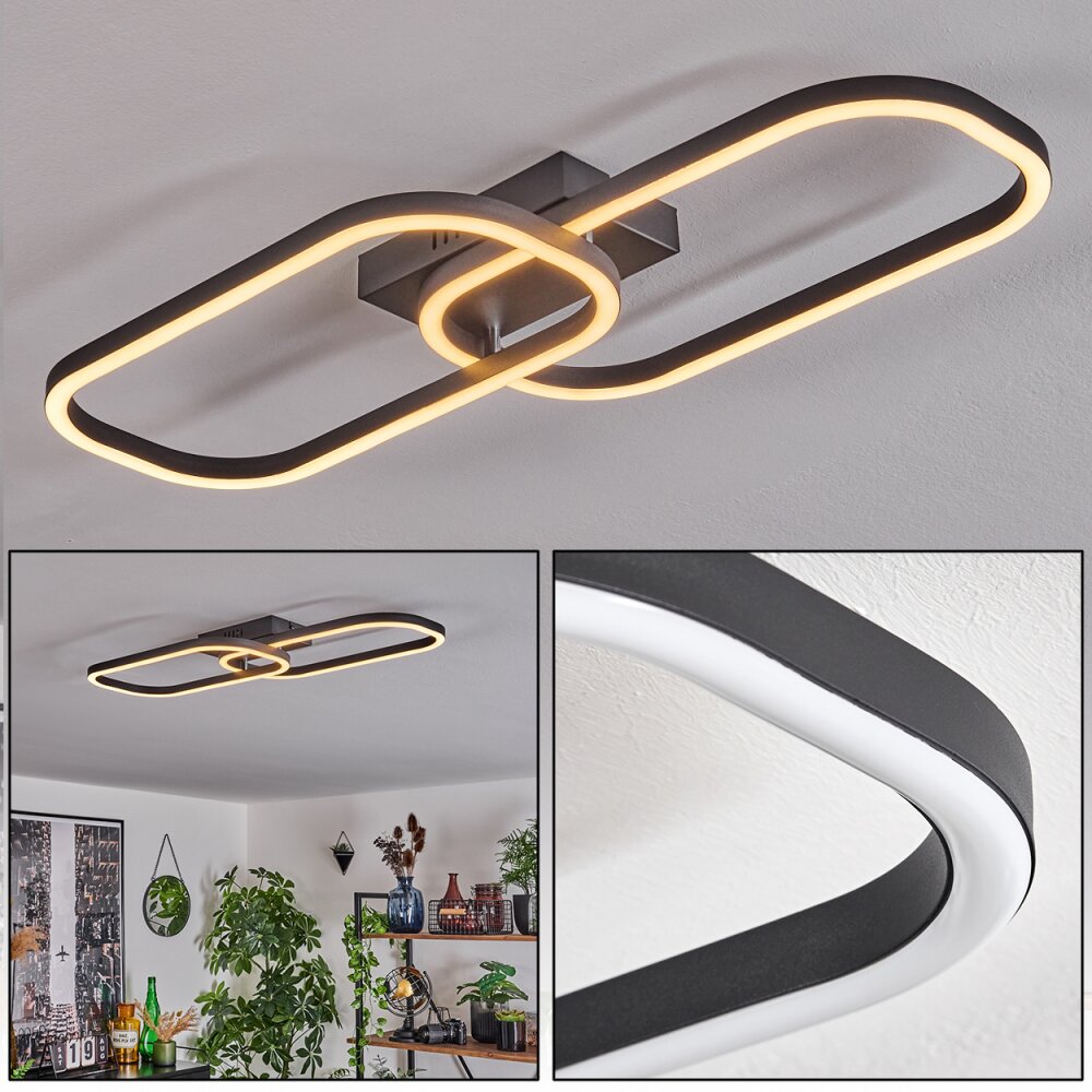 Plafonnier Silla LED Noir, 1 lumière main product photo