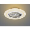 Ventilateur de plafond Reality Flaga LED Blanc, 1 lumière, Télécommandes