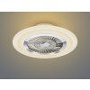 Ventilateur de plafond Reality Flaga LED Blanc, 1 lumière, Télécommandes