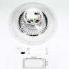 Ventilateur de plafond Terradura LED Chrome, Blanc, 1 lumière, Télécommandes