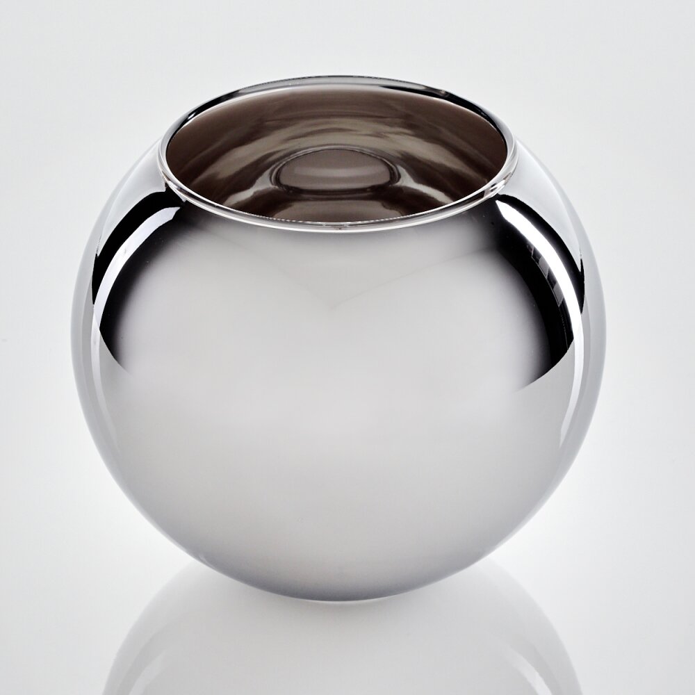Abat-jour en verre verre de rechange 15 cm Koyoto Chrome, Fumé main product photo