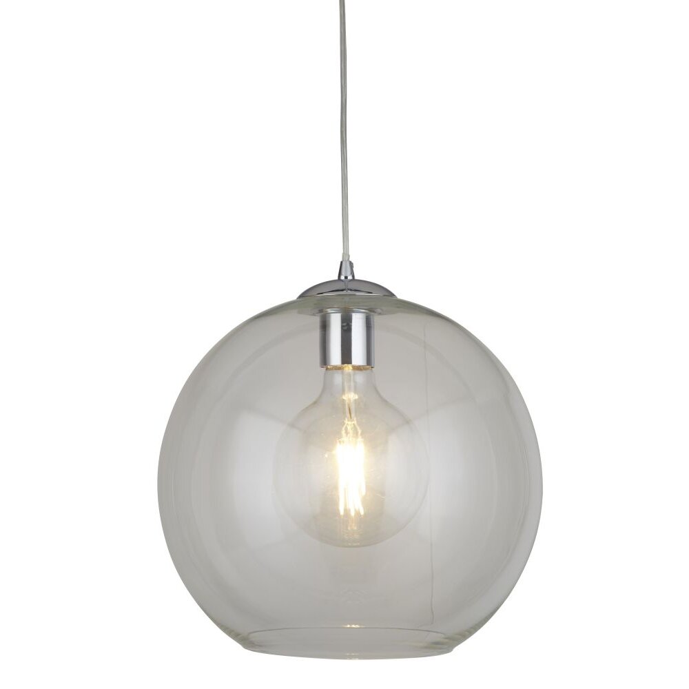 Suspension Searchlight BALLS Chrome, Transparent, 1 lumière main product photo