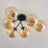 Plafonnier - Verre 15 cm Chehalis Ambre, 6 lumières
