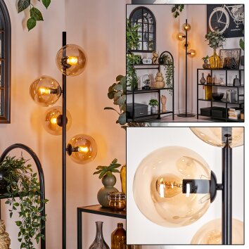 Lampadaire - Verre 15 cm Gastor Ambre, 4 lumières Lampadaire - Verre 15 cm Gastor Ambre, 4 lumières