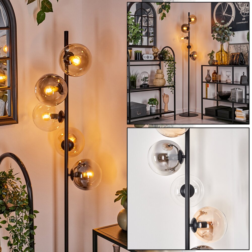 Lampadaire - Verre 15 cm Gastor Ambre, Clair, Fumé, 5 lumières main product photo