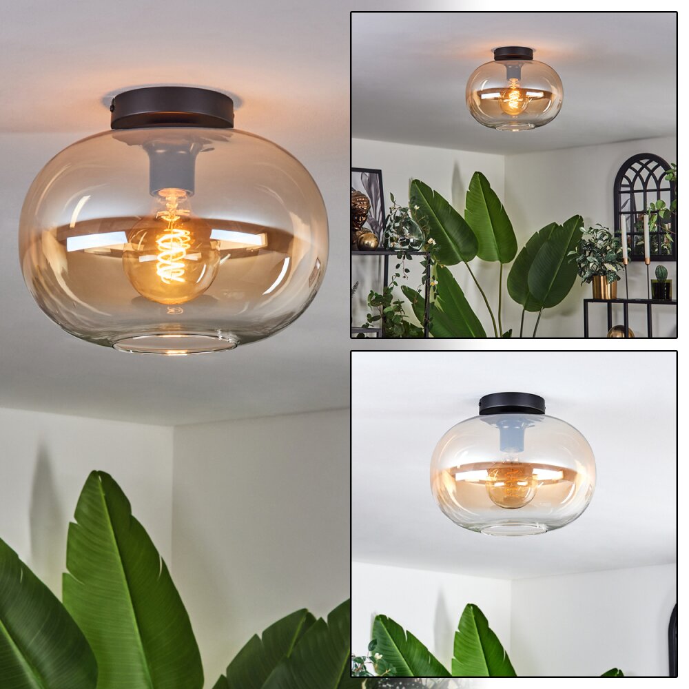 Plafonnier - Verre 30 cm Apedo Ambre, Clair, 1 lumière main product photo