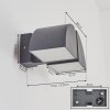 Applique murale d'extérieur Kontenga LED Anthracite, 2 lumières