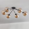 Plafonnier - Verre 15 cm Gastor Ambre, 6 lumières