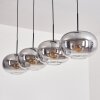 Suspension - Verre 30 cm Apedo Clair, Fumé, 4 lumières