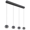 Suspension Globo MARTHY LED Gris, 4 lumières