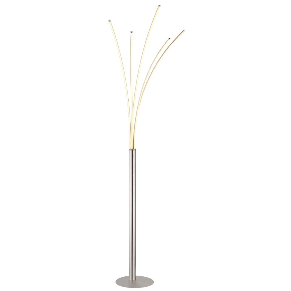 Lampadaire Globo BIZZY LED Chrome, Nickel mat, 1 lumière main product photo