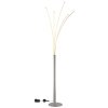 Lampadaire Globo BIZZY LED Chrome, Nickel mat, 1 lumière