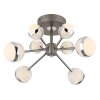 Plafonnier Globo UNTSY LED Chrome, Titane, 1 lumière, Télécommandes