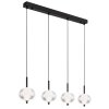 Suspension Globo AIDA LED Noir, 4 lumières