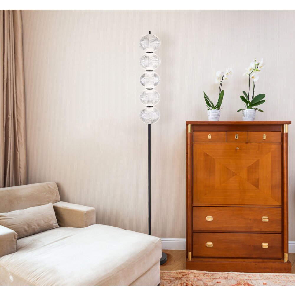 Lampadaire Globo AIDA LED Noir, 5 lumières main product photo
