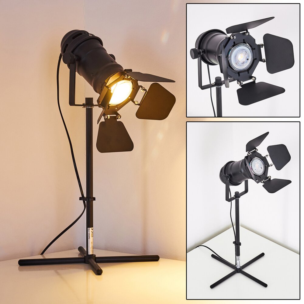 Lampe à poser Lichinga Chrome, Noir, 1 lumière main product photo