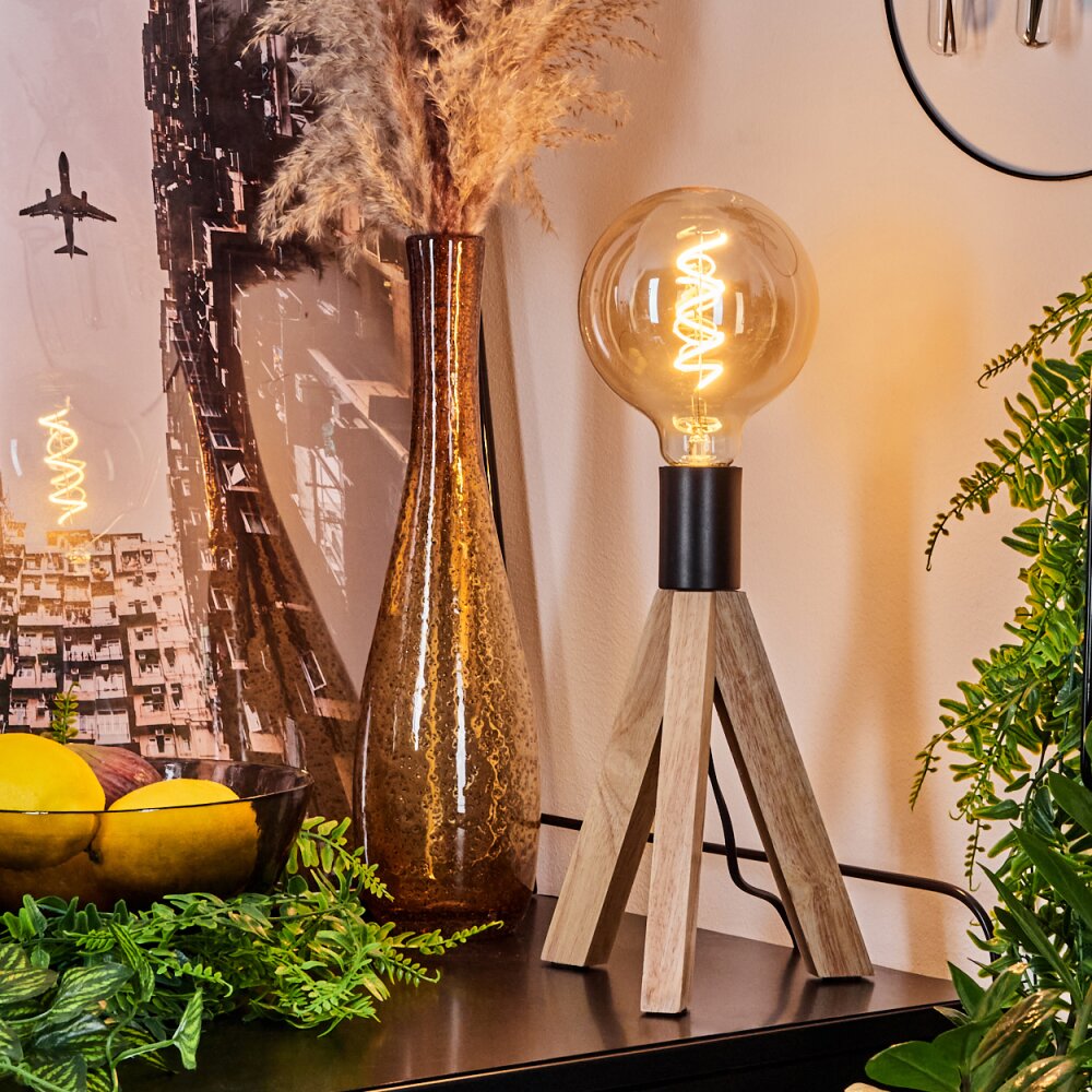 Lampe de table Beccar Écru, Noir, 1 lumière main product photo