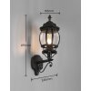 Applique murale Trio Elvo Noir, 1 lumière