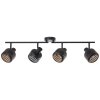 Spot de plafond Brilliant Tyas Noir, 4 lumières