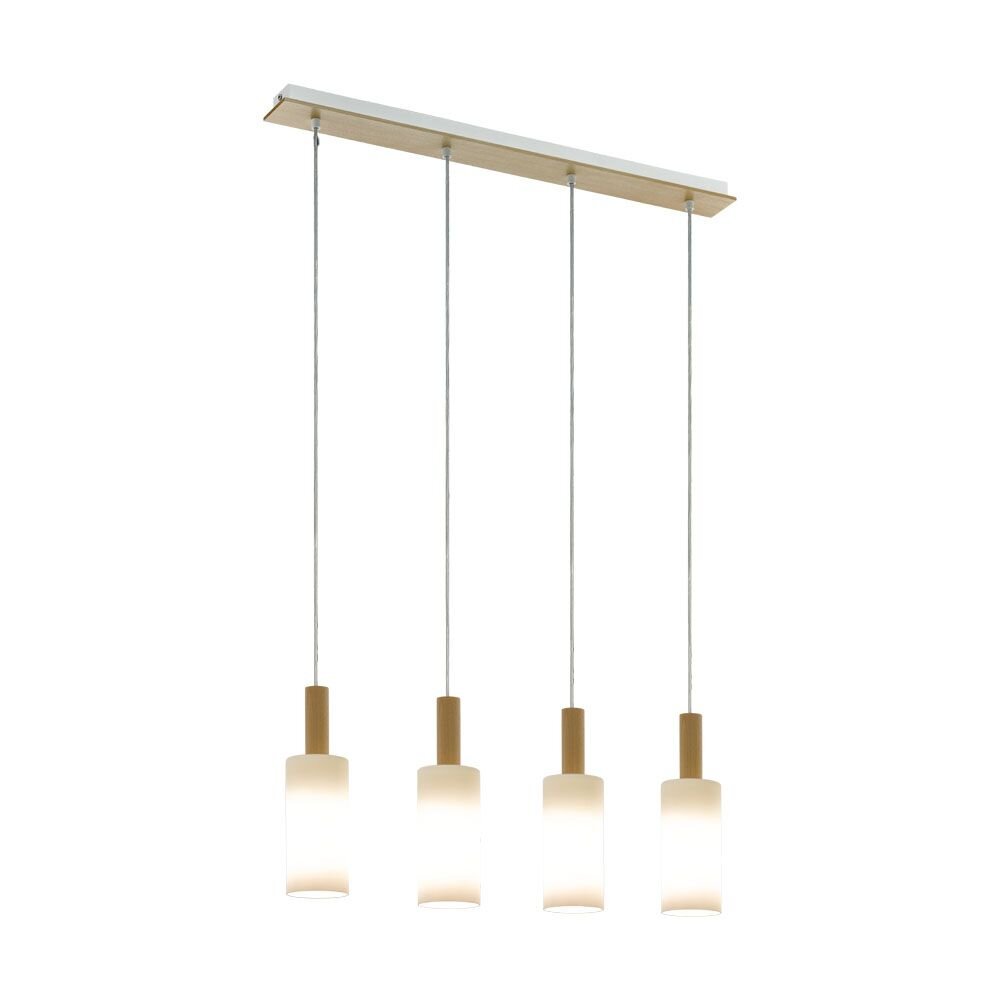 Suspension Eglo OAKHAM Brun, Blanc, 4 lumières