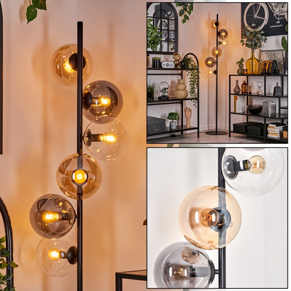 Lampadaire - Verre 15 cm Gastor Ambre, Clair, Fumé, 6 lumières main product photo