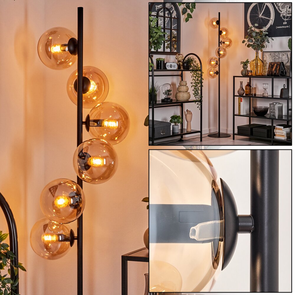 Lampadaire - Verre 15 cm Gastor Ambre, 6 lumières main product photo