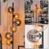 Lampadaire - Verre 15 cm Gastor Ambre, Fumé, 6 lumières