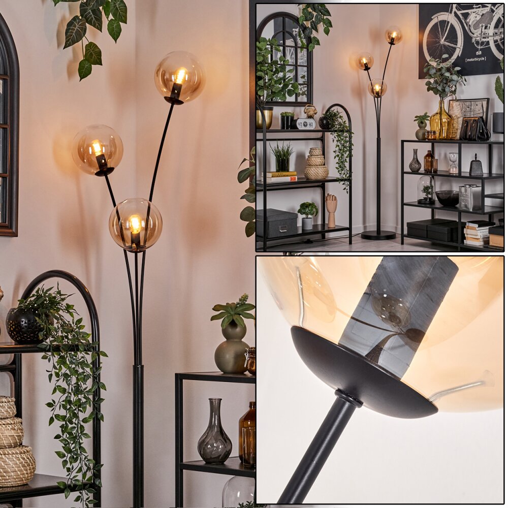 Lampadaire - Verre 15 cm Gastor Ambre, Clair, 3 lumières main product photo