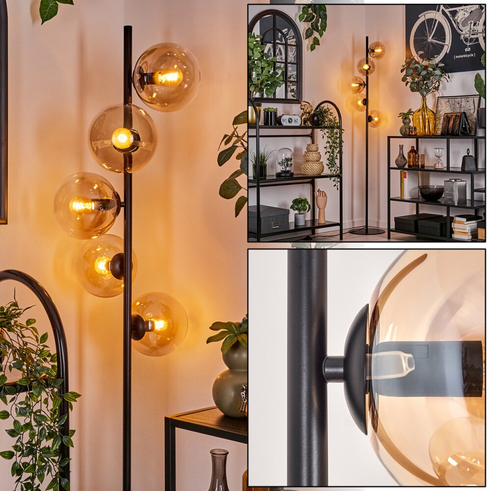 Lampadaire - Verre 15 cm Gastor Ambre, Clair, 5 lumières main product photo