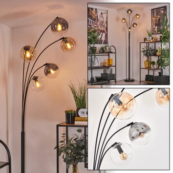 Lampadaire - Verre 15 cm Koyoto Ambre, Clair, Fumé, 5 lumières Lampadaire - Verre 15 cm Koyoto Ambre, Clair, Fumé, 5 lumières