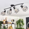 Plafonnier Yaak Noir, 4 lumières