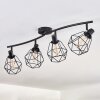 Plafonnier Yaak Noir, 4 lumières