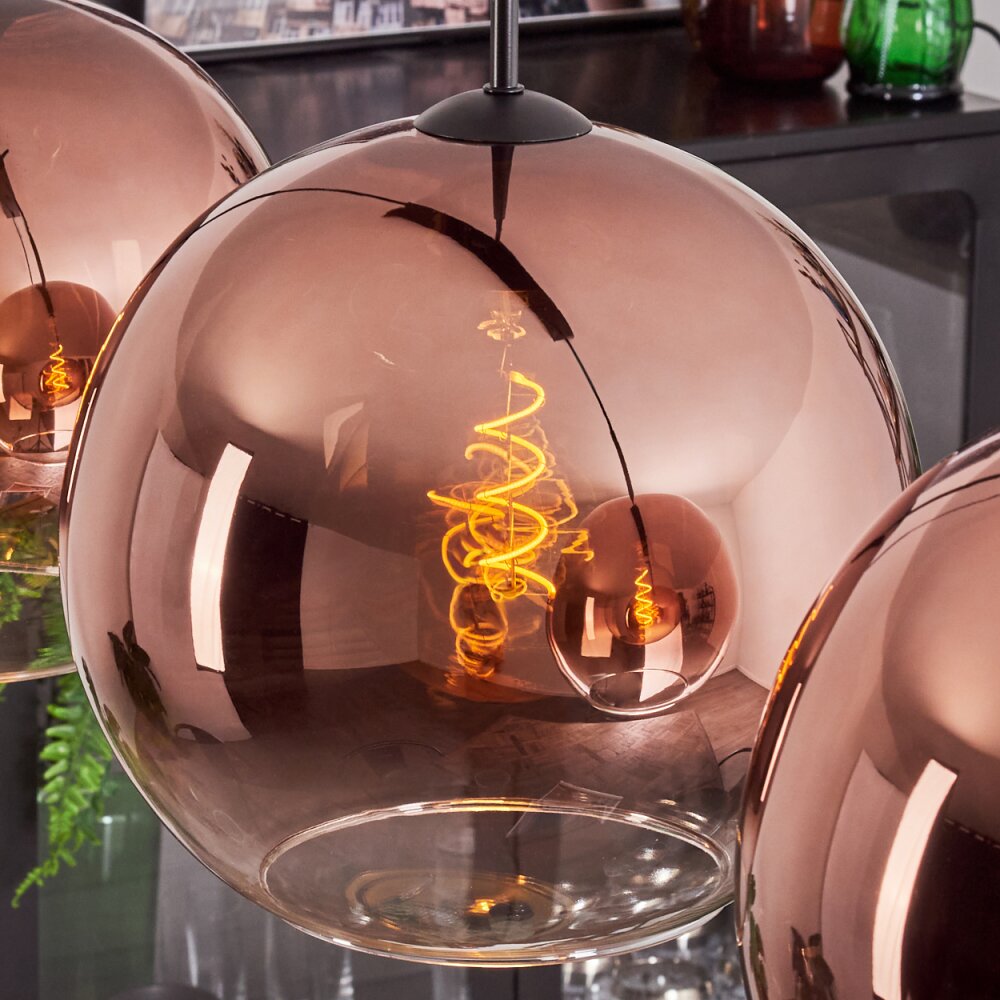 Suspension En Verre Couleur Cuivre - Luminaire Neuf Design Industriel