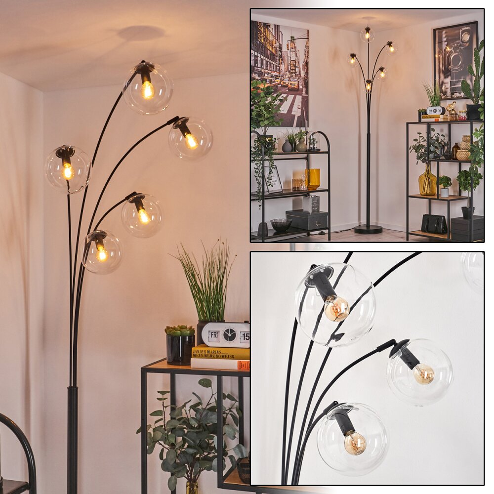 Lampadaire - Verre 15 cm Gastor Clair, 5 lumières main product photo