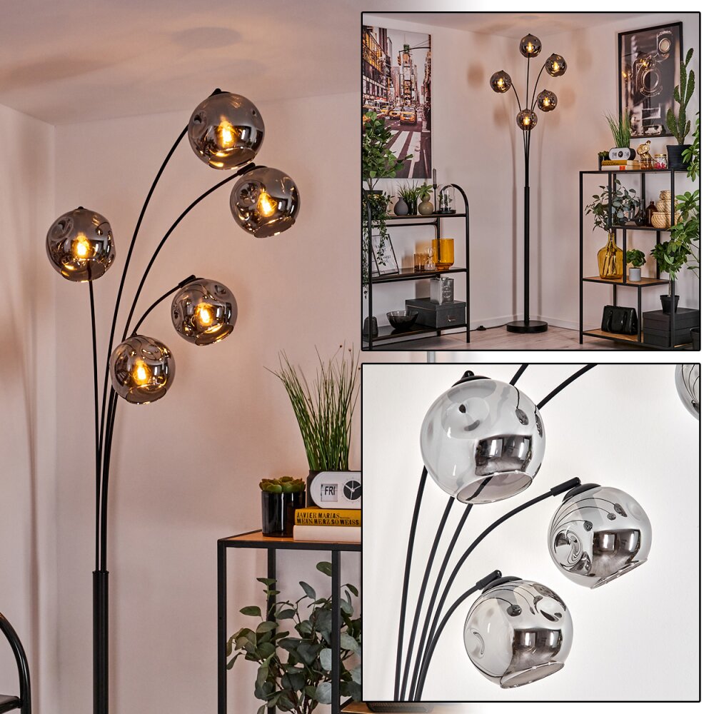 Lampadaire - Verre 15 cm Ripoll Fumé, 5 lumières main product photo