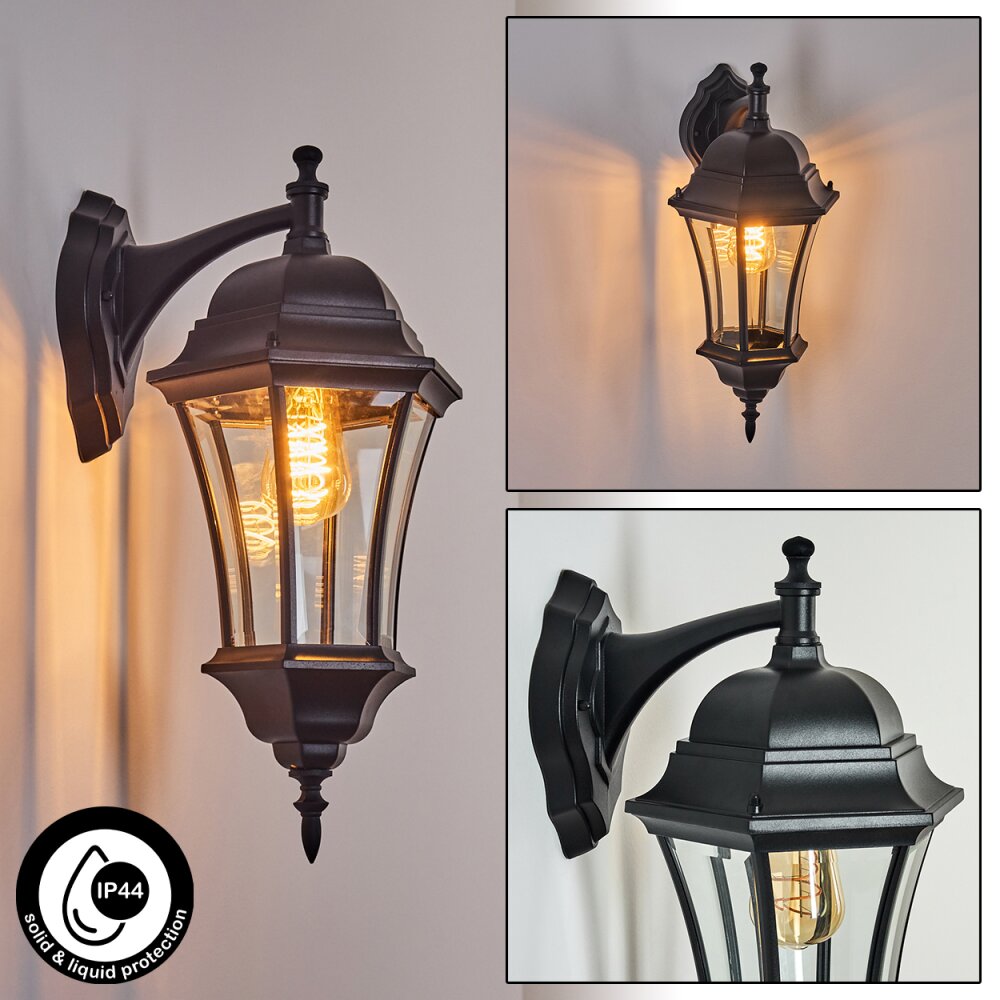 Applique murale d'extérieur Etoe Noir, 1 lumière main product photo