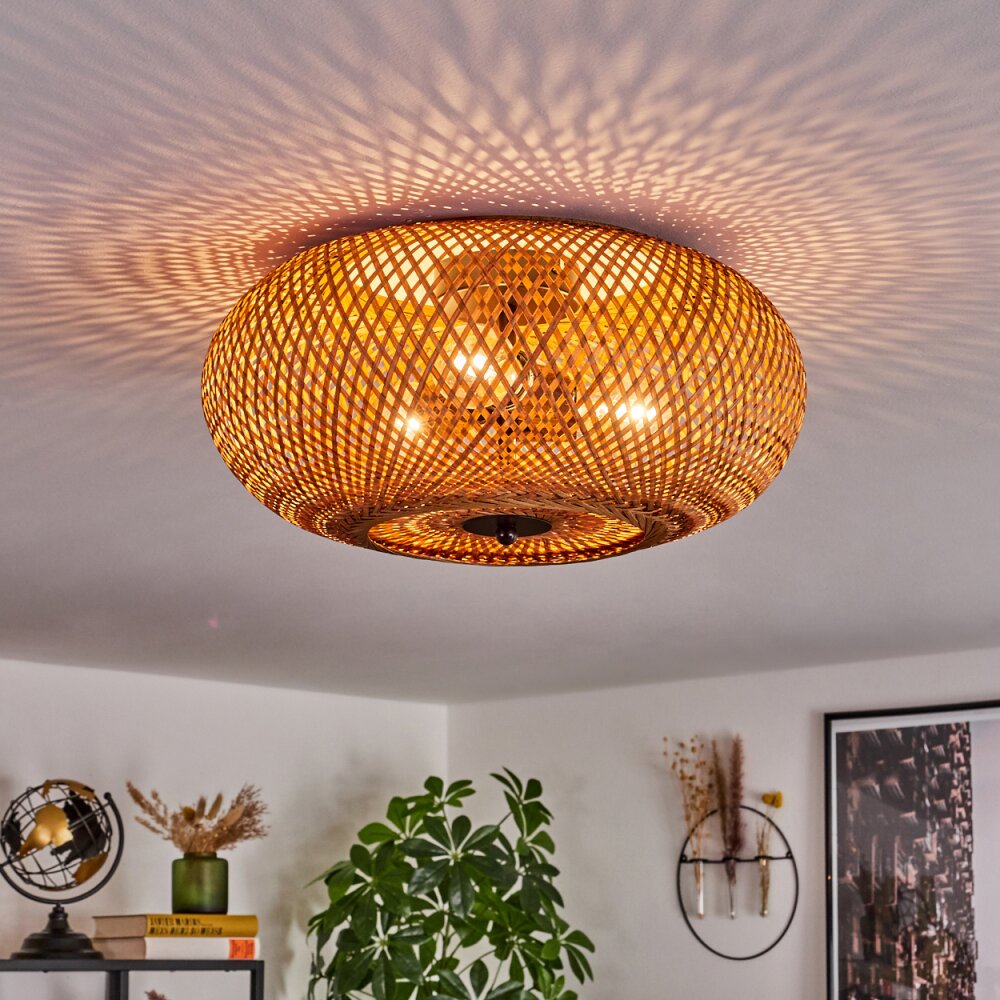 Plafonnier 40 cm Bauro Noir, 3 lumières main product photo