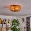 Plafonnier 30 cm Bauro Noir, 2 lumières