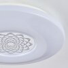 Plafonnier Kaas LED Chrome, Blanc, 1 lumière