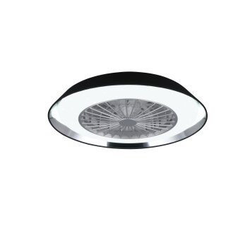 Ventilateur de plafond Reality VARBERG LED Noir, 1 lumière, Télécommandes