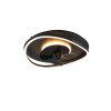 Ventilateur de plafond Reality SORTLAND LED Noir, 1 lumière, Télécommandes