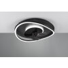 Ventilateur de plafond Reality SORTLAND LED Noir, 1 lumière, Télécommandes