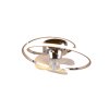 Ventilateur de plafond Reality UMEA LED Chrome, 1 lumière, Télécommandes